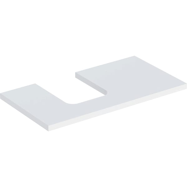 GEBERIT ONE Waschtischplatte mit Ausschnitt, für Aufsatzwaschtisch Schalenform #505.293.00.2 - weiß / lackiert matt