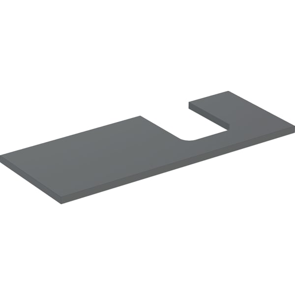 GEBERIT ONE Waschtischplatte mit Ausschnitt, für Aufsatzwaschtisch Schalenform #505.315.00.3 - lava / lackiert matt