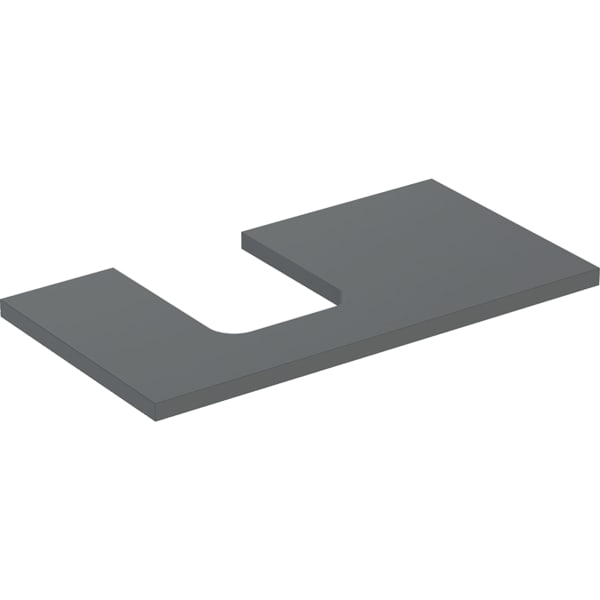 GEBERIT ONE Waschtischplatte mit Ausschnitt, für Aufsatzwaschtisch Schalenform #505.293.00.3 - lava / lackiert matt