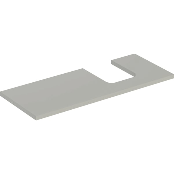 GEBERIT ONE Waschtischplatte mit Ausschnitt, für Aufsatzwaschtisch Schalenform #505.315.00.7 - greige / lackiert matt