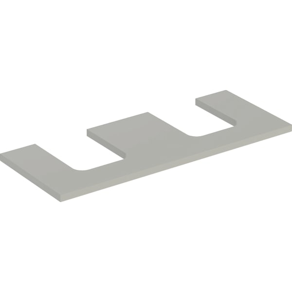 GEBERIT ONE Waschtischplatte mit Ausschnitt, für Aufsatzwaschtisch Schalenform #505.335.00.7 - greige / lackiert matt