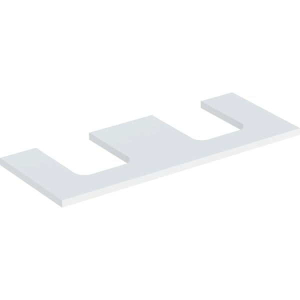 GEBERIT ONE Waschtischplatte mit Ausschnitt, für Aufsatzwaschtisch Schalenform #505.335.00.2 - weiß / lackiert matt