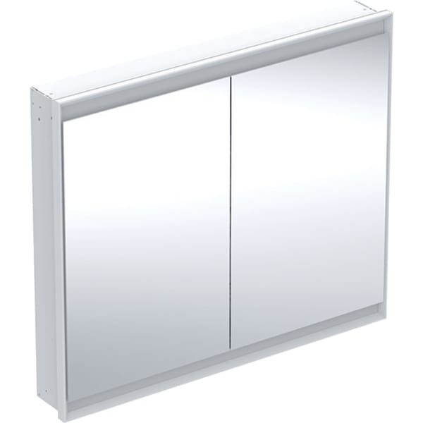 GEBERIT ONE Spiegelschrank mit ComfortLight und zwei Türen, UP-Montage, Höhe 90 cm #505.804.00.2 - weiß / Aluminium pulverbeschichtet