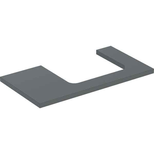 GEBERIT ONE Waschtischplatte mit Ausschnitt, für Aufsatzwaschtisch rechteckig #505.323.00.3 - lava / lackiert matt