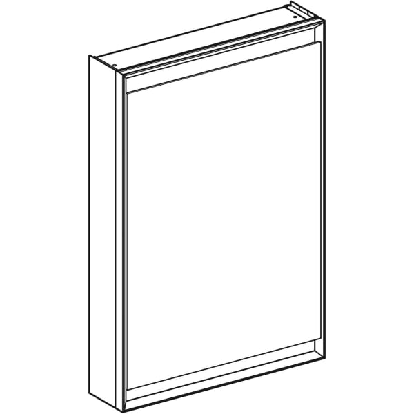 GEBERIT ONE Spiegelschrank mit ComfortLight und einer Tür, AP-Montage, Höhe 90 cm #505.810.00.2 - weiß / Aluminium pulverbeschichtet