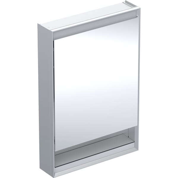 GEBERIT ONE Spiegelschrank mit Nische und ComfortLight, mit einer Tür, AP-Montage, Höhe 90 cm #505.830.00.1 - Aluminium eloxiert