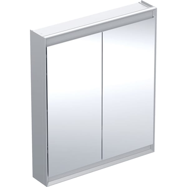 GEBERIT ONE Spiegelschrank mit ComfortLight und zwei Türen, AP-Montage, Höhe 90 cm #505.812.00.1 - Aluminium eloxiert