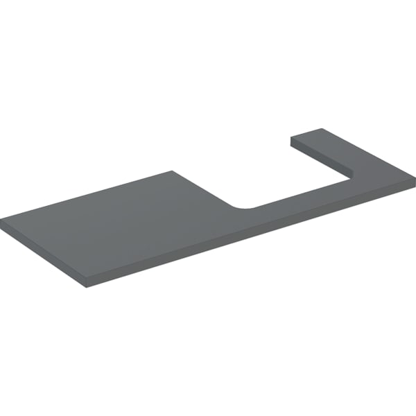 GEBERIT ONE Waschtischplatte mit Ausschnitt, für Aufsatzwaschtisch rechteckig #505.325.00.3 - lava / lackiert matt