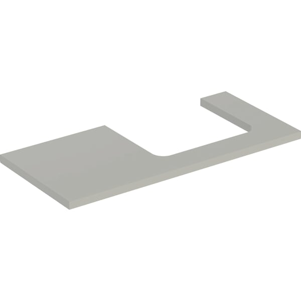 GEBERIT ONE Waschtischplatte mit Ausschnitt, für Aufsatzwaschtisch rechteckig #505.324.00.7 - greige / lackiert matt