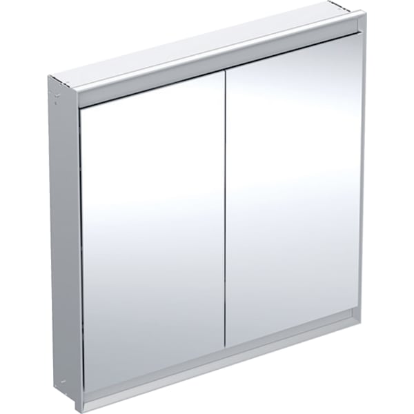 GEBERIT ONE Spiegelschrank mit ComfortLight und zwei Türen, UP-Montage, Höhe 90 cm #505.803.00.1 - Aluminium eloxiert