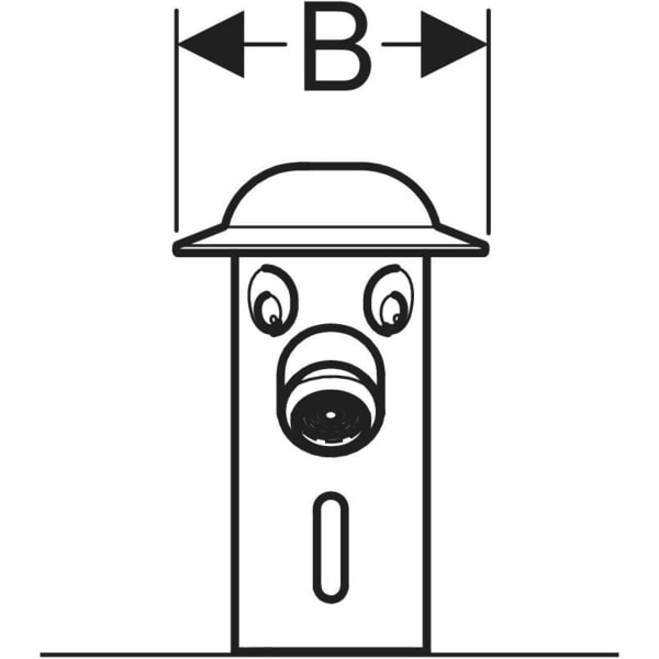 GEBERIT Bambini Waschtischarmatur Batteriebetrieb #116.208.21.1 - Hut: staubgrau Körper: glanzverchromt
