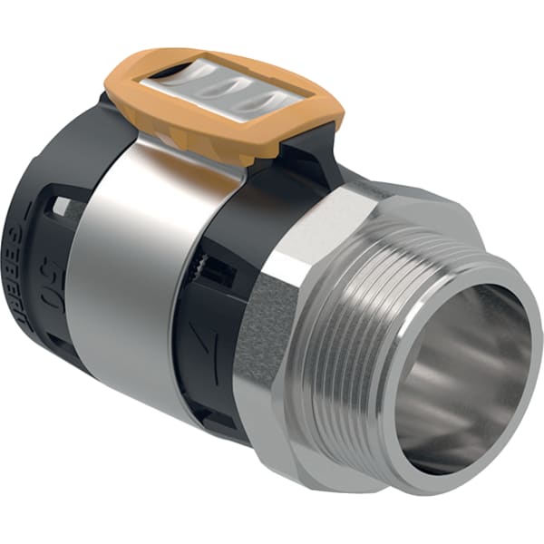 GEBERIT FlowFit Übergang mit Außengewinde, Edelstahl #619.706.00.1