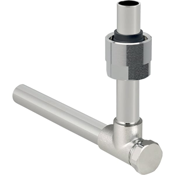 GEBERIT Metallrohr-Passwinkel 90° absperrbar, mit Anschlussverschraubung für Eurokonus #611.603.22.3