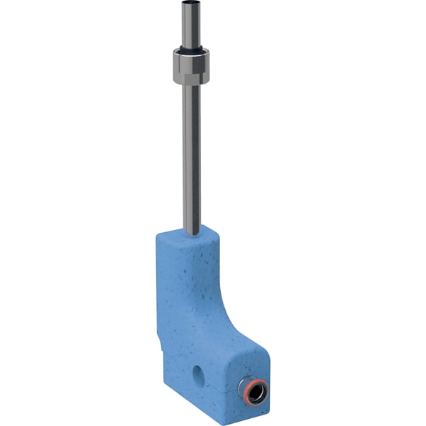 GEBERIT Mapress Metallrohr-Anschlussbogen 90° mit Dämmbox und Anschlussverschraubung für Eurokonus #63126