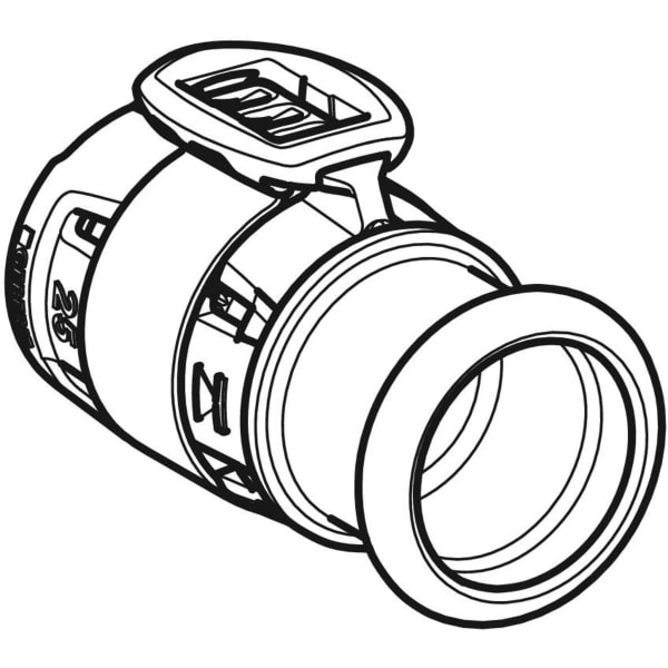 GEBERIT FlowFit Übergang auf Geberit Mapress, mit Pressmuffe, Edelstahl #620.339.00.1