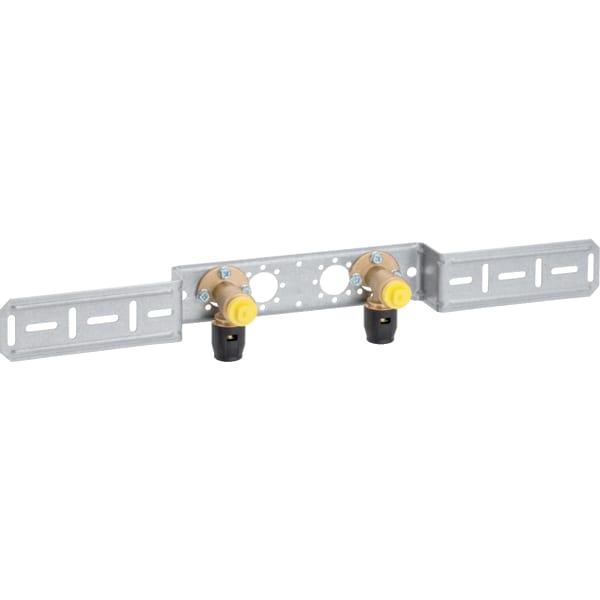 GEBERIT PushFit Anschlusswinkel 90° vormontiert, zweifach, Rotguss #651.289.00.1