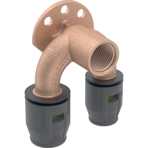GEBERIT PushFit Doppelanschlusswinkel 90° #651.276.00.1