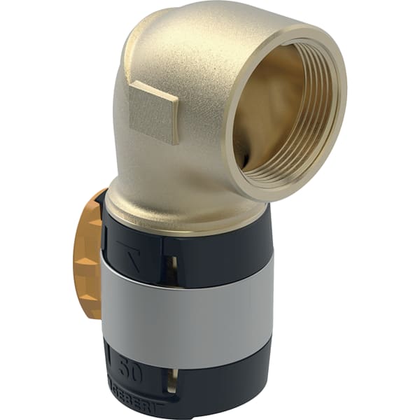 GEBERIT FlowFit Übergangsbogen 90° mit Innengewinde #620.536.00.1