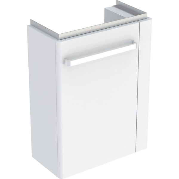 GEBERIT Renova Compact Unterschrank für Handwaschbecken, verkürzte Ausladung, mit Handtuchhalter #862050000 - Korpus: weiß / lackiert matt Front: weiß / lackiert hochglänzend