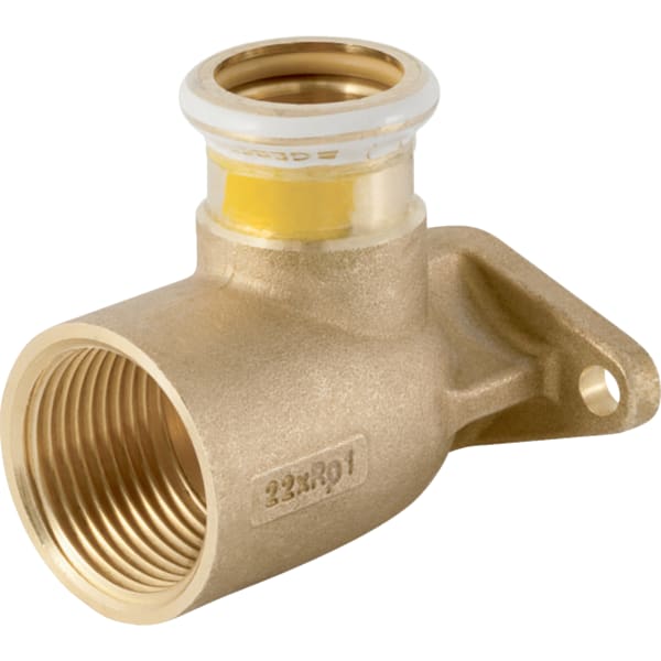 GEBERIT Mapress Kupfer Anschlusswinkel 90° abgesetzt, Lochkreis 50 mm (Gas) #91105