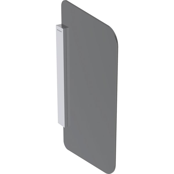 GEBERIT Urinaltrennwand Glas #115.211.CD.1 - Halterung: Aluminium gebürstet Glas: anthrazit / satiniert