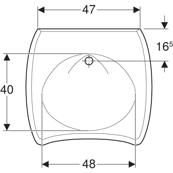 GEBERIT Vitalis Waschtisch barrierefrei #121565000 - weiß