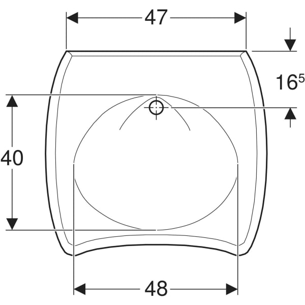 GEBERIT Vitalis Waschtisch barrierefrei #121765000 - weiß