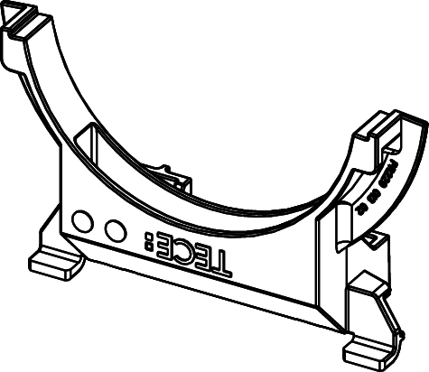 TECE TECEbox Ablaufbogenhalter für Octa-Spülkasten, 8 cm #9820256