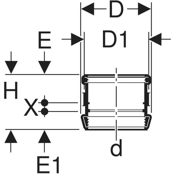 GEBERIT Silent-db20 Stütz- und Dehnmuffe #312.002.14.1