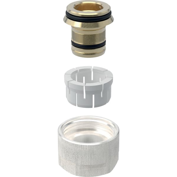 GEBERIT FlowFit Anschlussverschraubung für Eurokonus, für Systemrohre ML / PB #619.055.00.1 - vernickelt