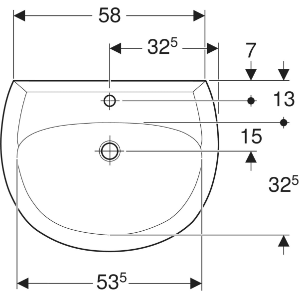 GEBERIT Renova Waschtisch #223065010 - manhattan