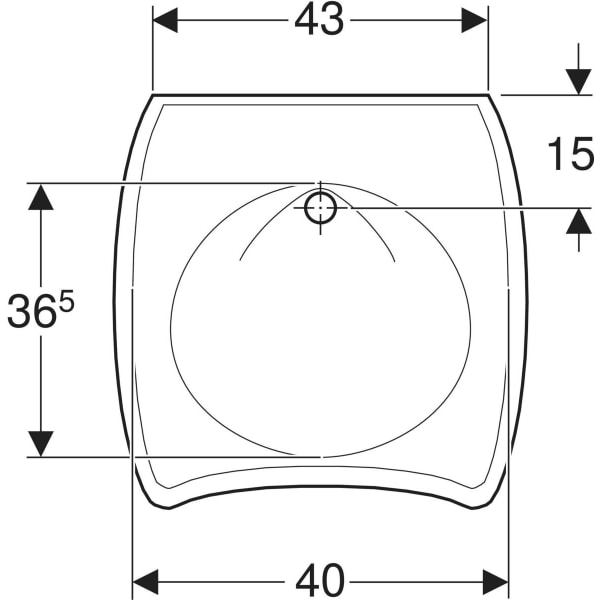 GEBERIT Vitalis Waschtisch barrierefrei #221556000 - weiß