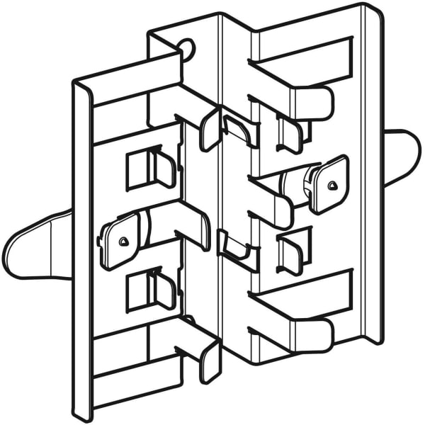 GEBERIT Set Halteklammern für Geberit GIS Bauschutz für Duschseitenwand #244.086.00.1