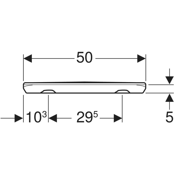 GEBERIT Renova Wandablage #299250600 - weiß / KeraTect