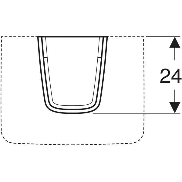 GEBERIT Renova Plan Halbsäule für Handwaschbecken #292150600 - weiß / KeraTect