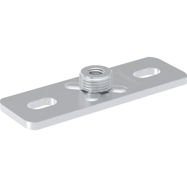GEBERIT Grundplatte rechteckig, Zweiloch, mit Gewindemuffe M10 / G 1/2" #362.851.26.1