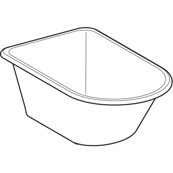 GEBERIT Bambini asymmetrische Badewanne für Babys #406010016 - weiß-alpin / matt