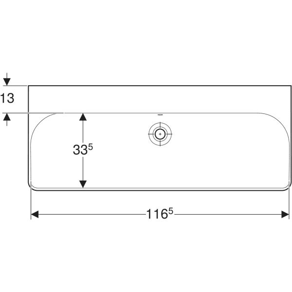 GEBERIT Smyle Square Waschtisch #500.225.01.8 - weiß / KeraTect