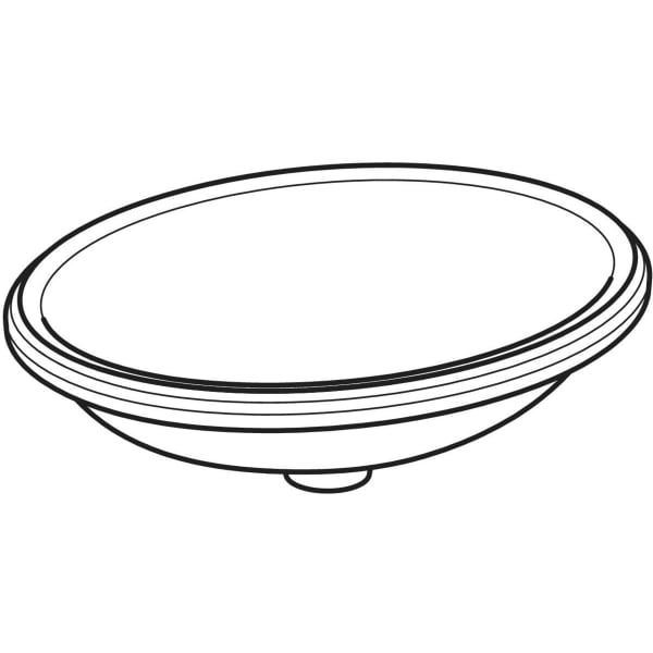 GEBERIT VariForm Unterbauwaschtisch oval #500.755.01.2 - weiß / Unterseite: glasiert
