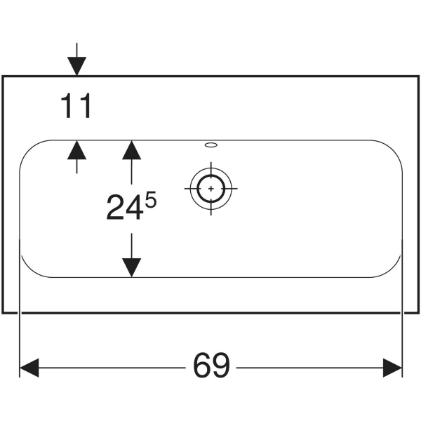 GEBERIT iCon Light Waschtisch verkürzte Ausladung #501.842.00.4 - weiß / KeraTect