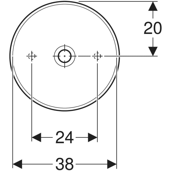 GEBERIT VariForm Aufsatzwaschtisch rund #500.768.01.2 - weiß