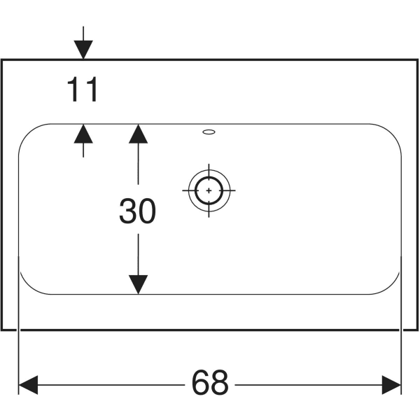 GEBERIT iCon Light Waschtisch #501.835.00.4 - weiß / KeraTect