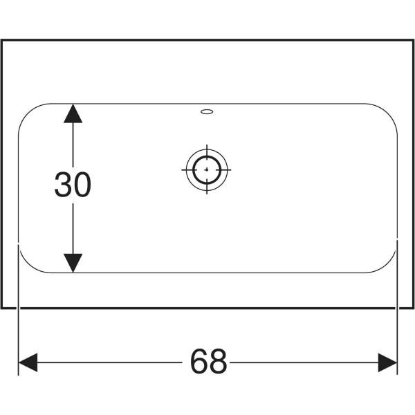 GEBERIT iCon Light Aufsatzwaschtisch #501.848.00.3 - weiß