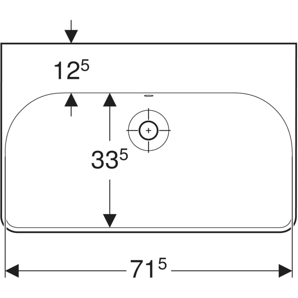 GEBERIT Smyle Square Waschtisch #500.249.00.2 - weiß