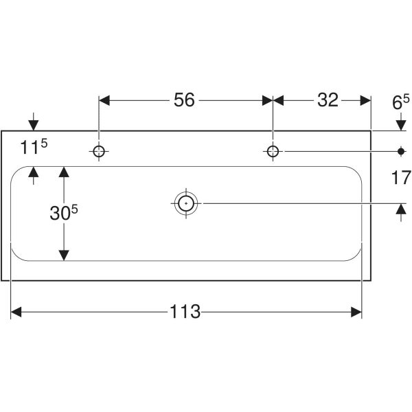 GEBERIT iCon Light Waschtisch #501.837.00.5 - weiß