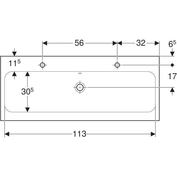 GEBERIT iCon Light Waschtisch #501.837.00.1 - weiß