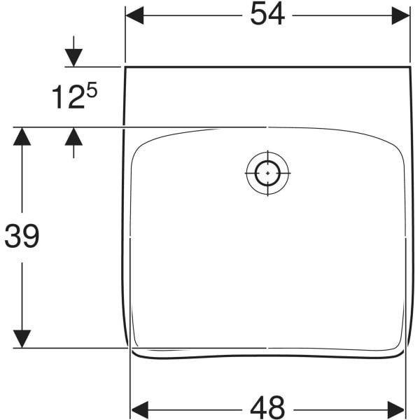 GEBERIT Renova Comfort Waschtisch barrierefrei #500.913.00.1 - weiß