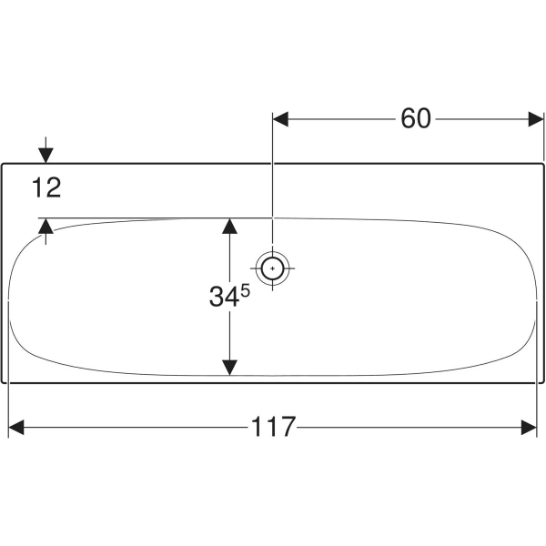 GEBERIT Acanto Waschtisch #501.880.00.8 - weiß / KeraTect