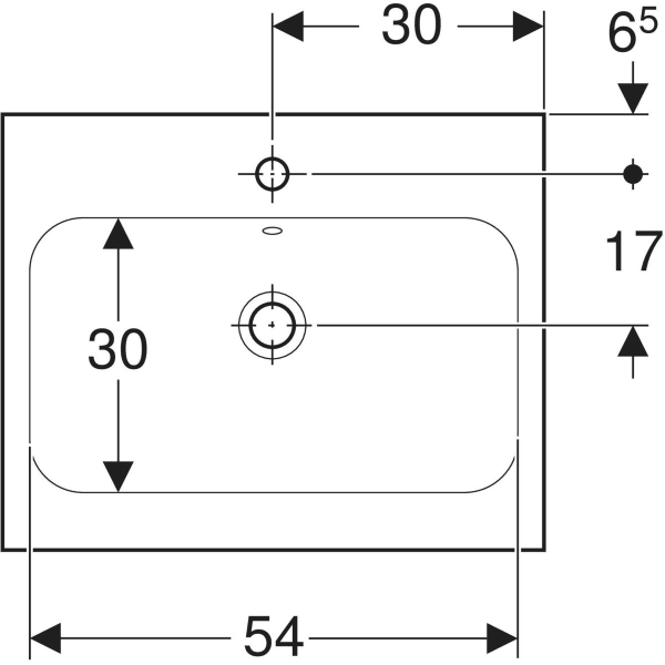 GEBERIT iCon Light Aufsatzwaschtisch #501.847.00.1 - weiß