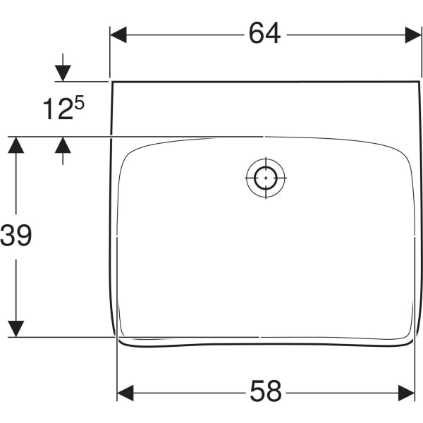 GEBERIT Renova Comfort Waschtisch barrierefrei #500.914.00.1 - weiß